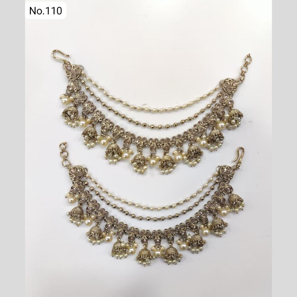 JCM Designer Crystal Stone And Pearl Kanchain