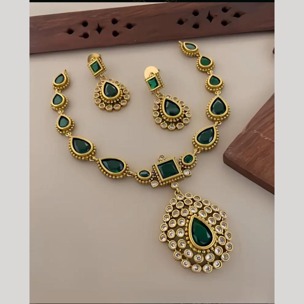 JCM Royal Pota Stone And Austrian Stone Designer Necklace Set