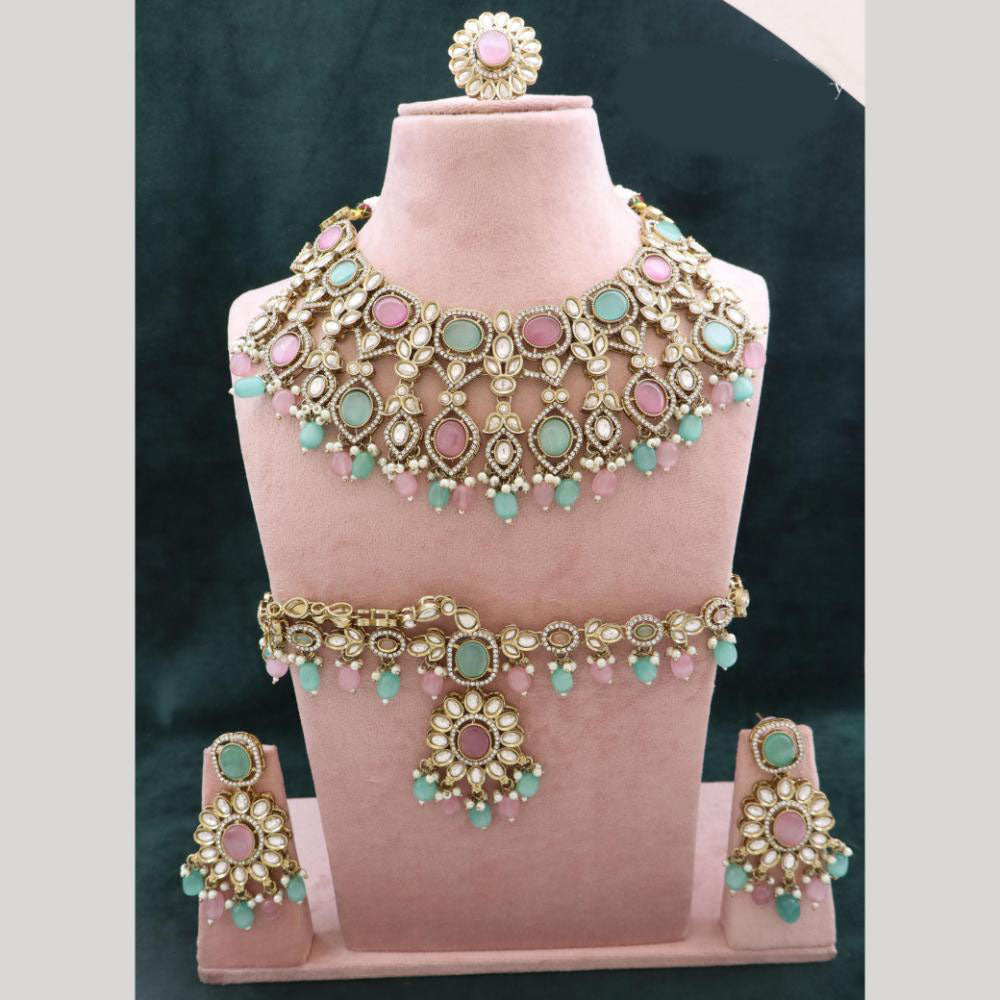 JCM Heritage Style Pota Stone Beads And Pearl Necklace Set