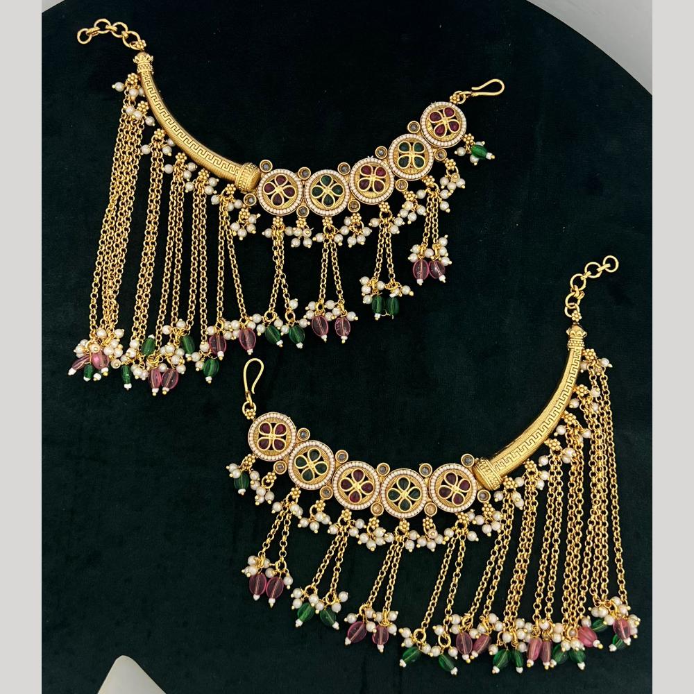 JCM Fancy Pota Stone And Pearl Kanchain
