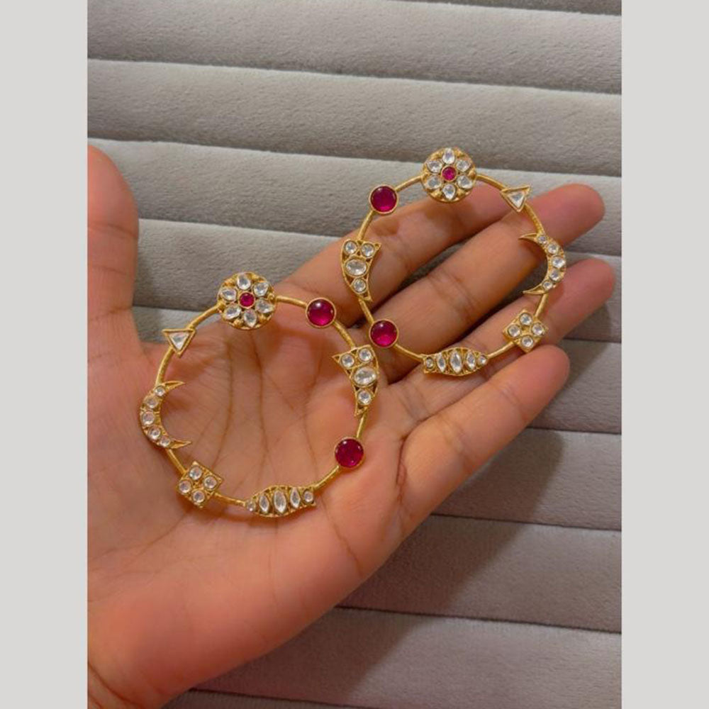 JCM Luxury Kundan Stone Designer Dangler Earrings