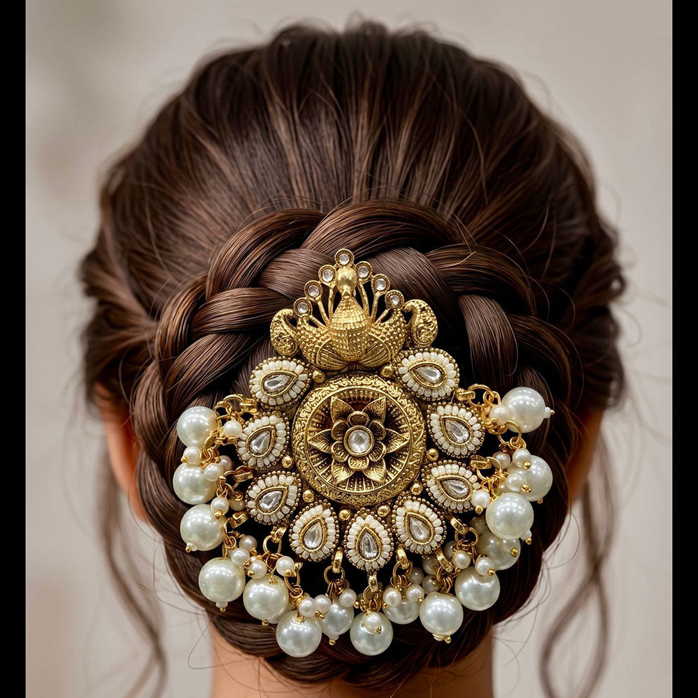 JCM Classic Pota Stone Pearl And Beads Hair Accessories