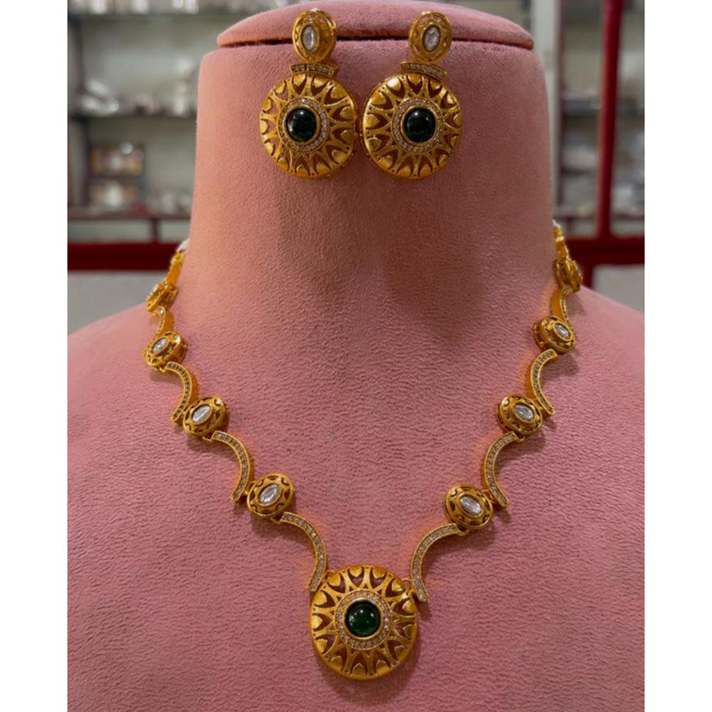 JCM Premium Pota Stone And Austrian Stone Necklace Set