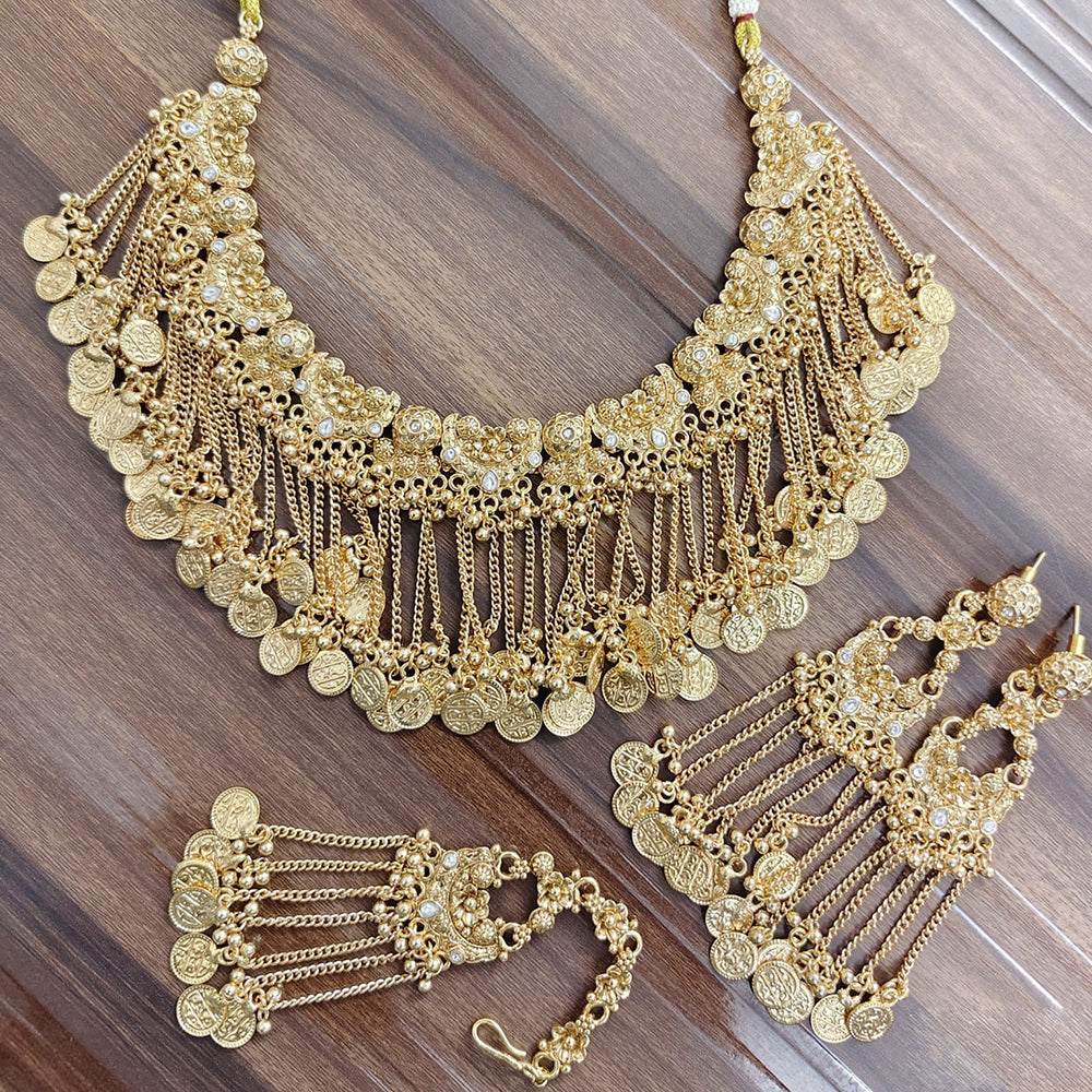JCM Ethnic Pota Stone And Beaded Necklace Set for Women
