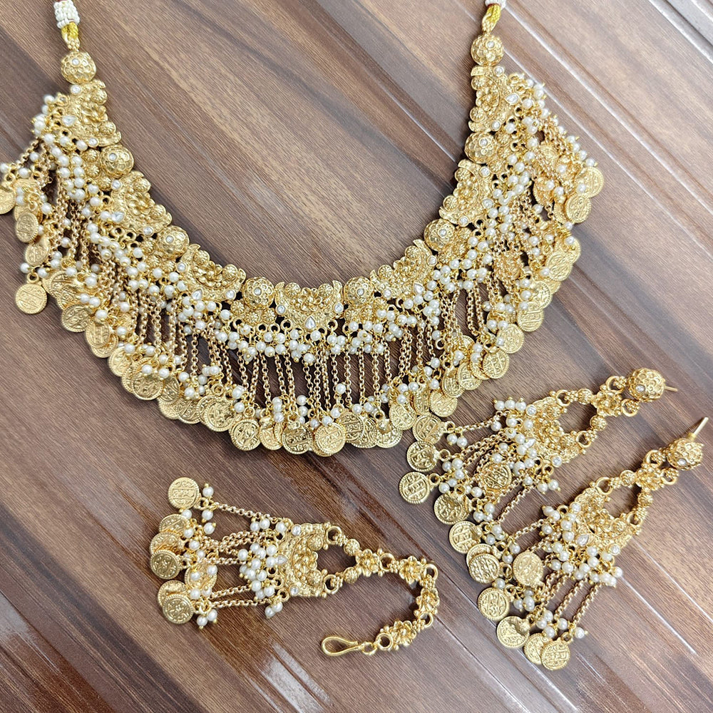 JCM Ethnic Pota Stone And Beaded Necklace Set for Women