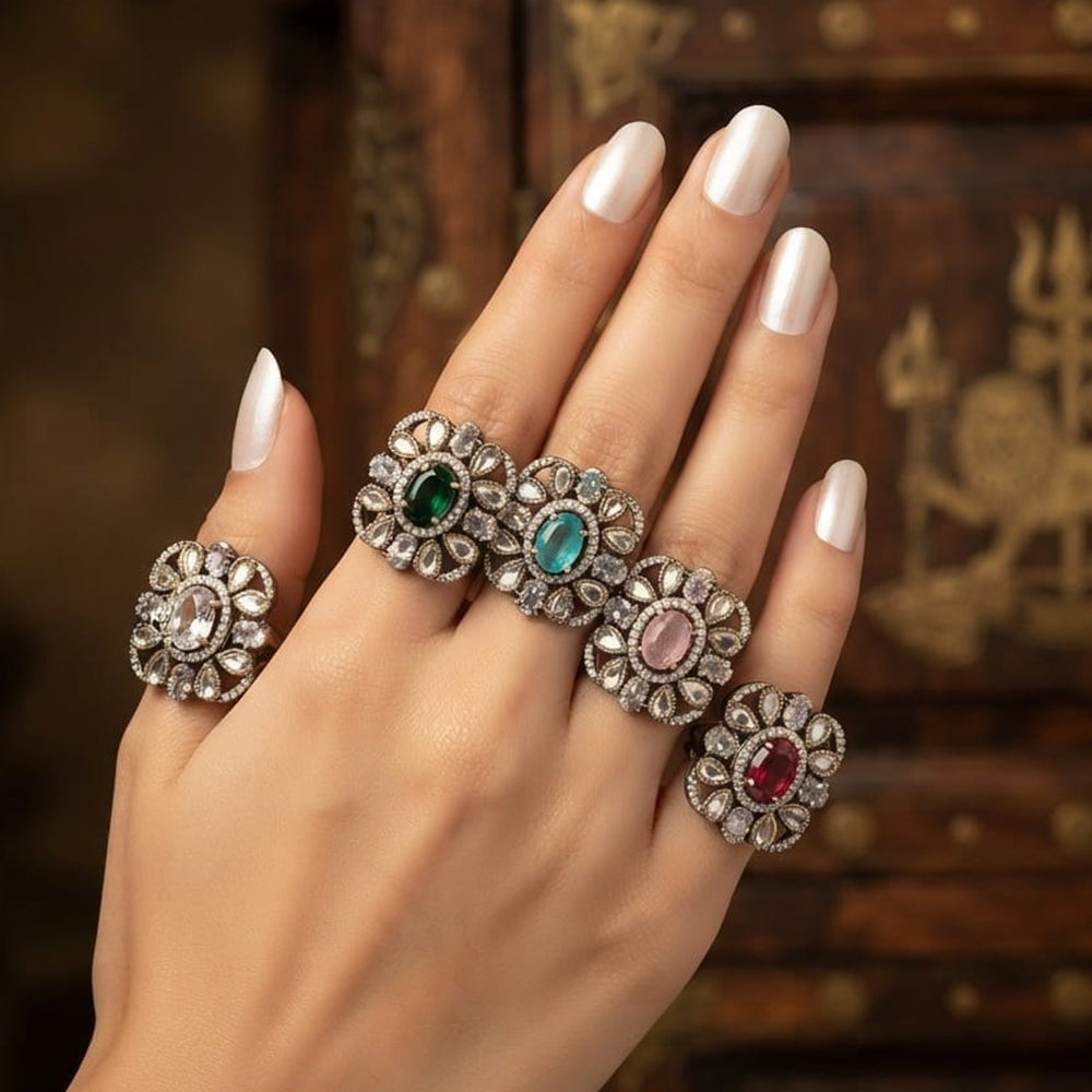 JCM Glamorous American Diamond Finger Ring