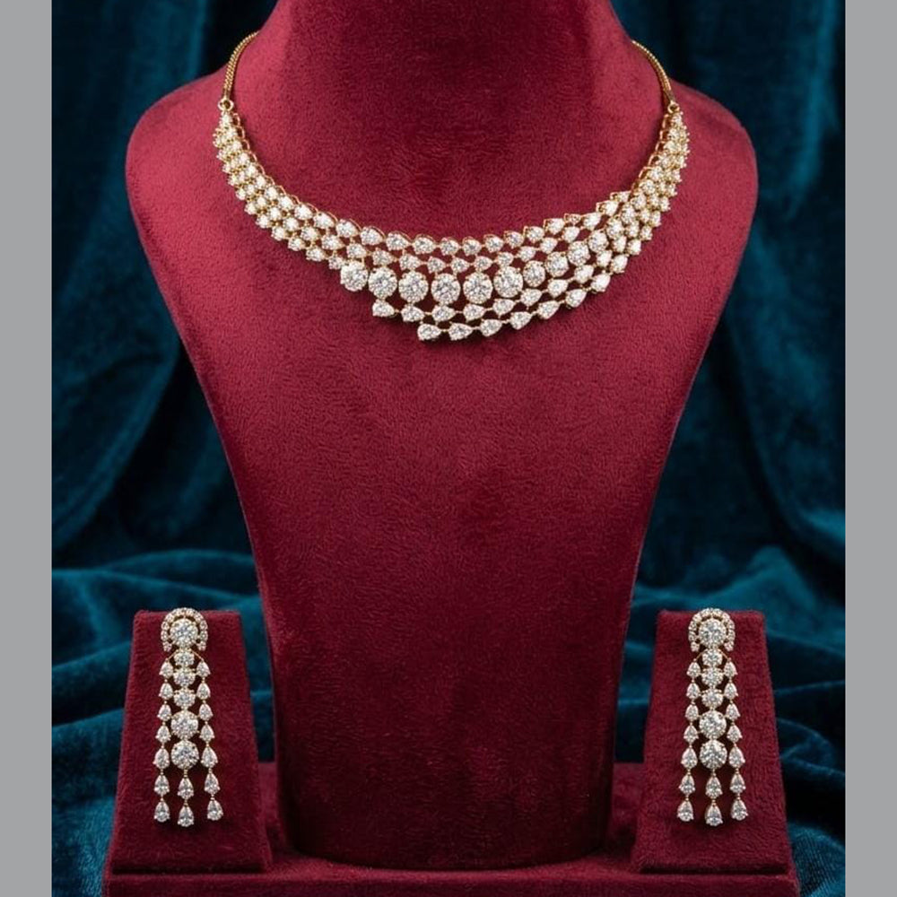 JCM Austrian Stone Designer Choker Necklace Set for Women