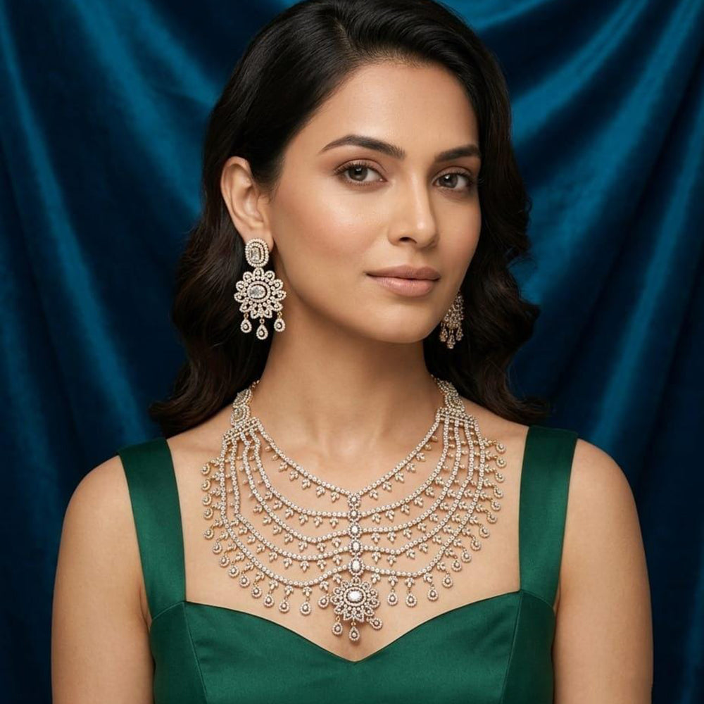 JCM Designer American Daimond Necklace Set