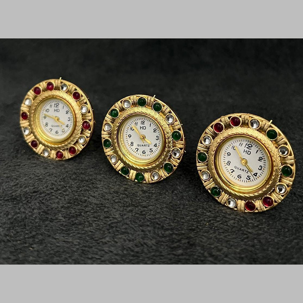 Jcm Gold Plated Austrian Stone Watch Ring