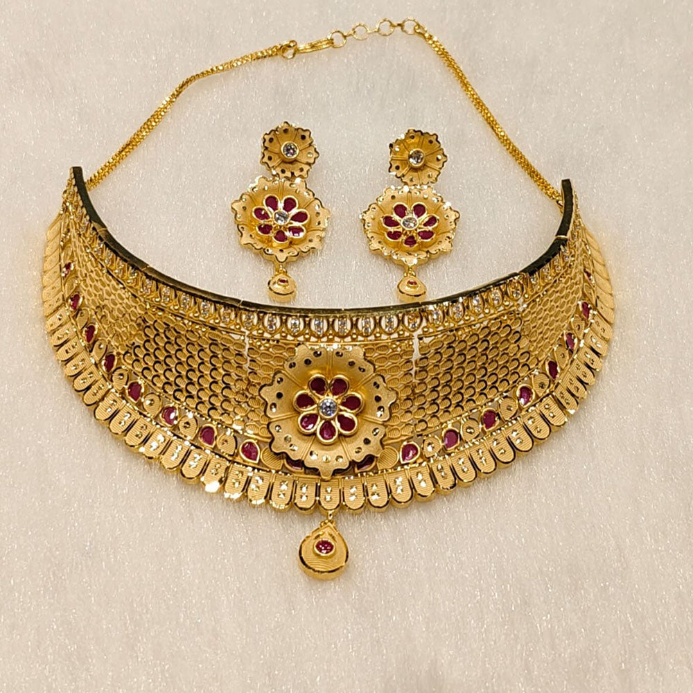Sunrise Gold  Forming Choker Necklace Set