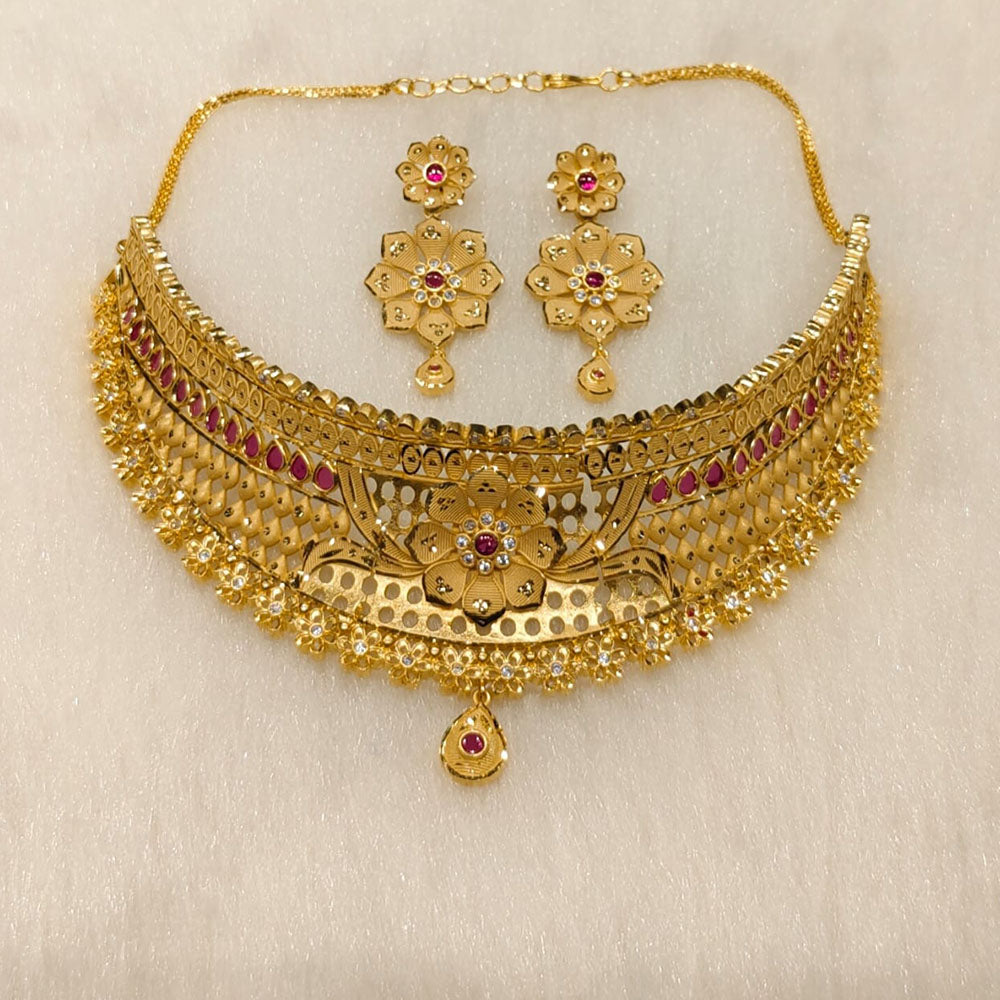 Sunrise Gold  Forming Choker Necklace Set