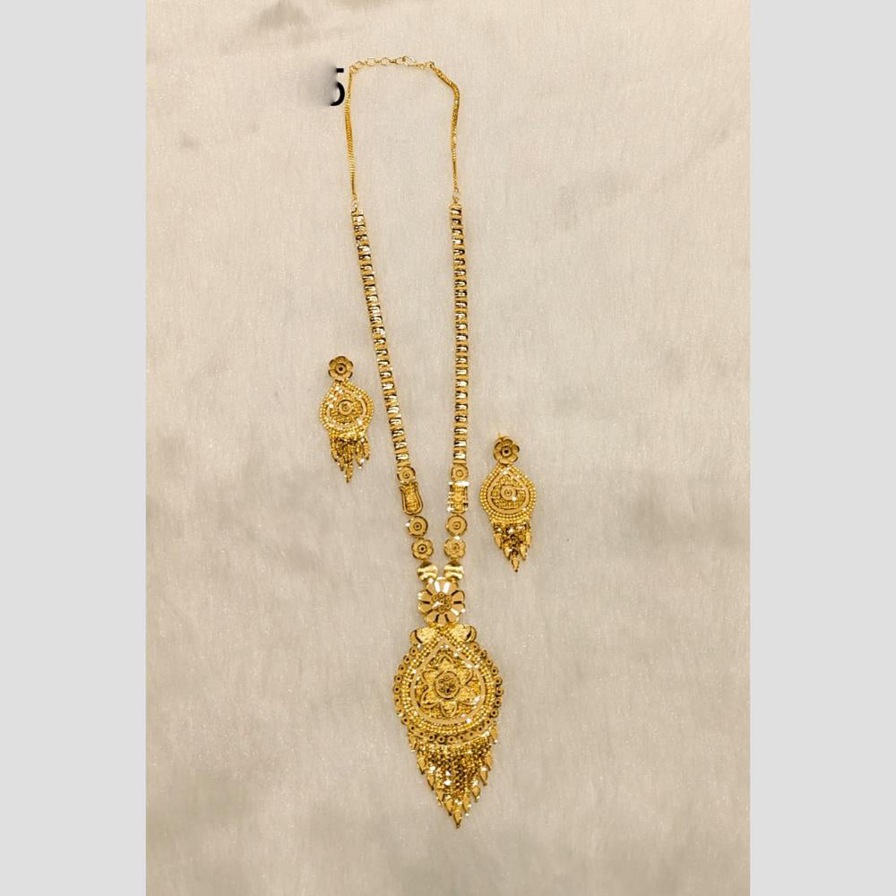 Sunrise Gold Forming Long Necklace Set