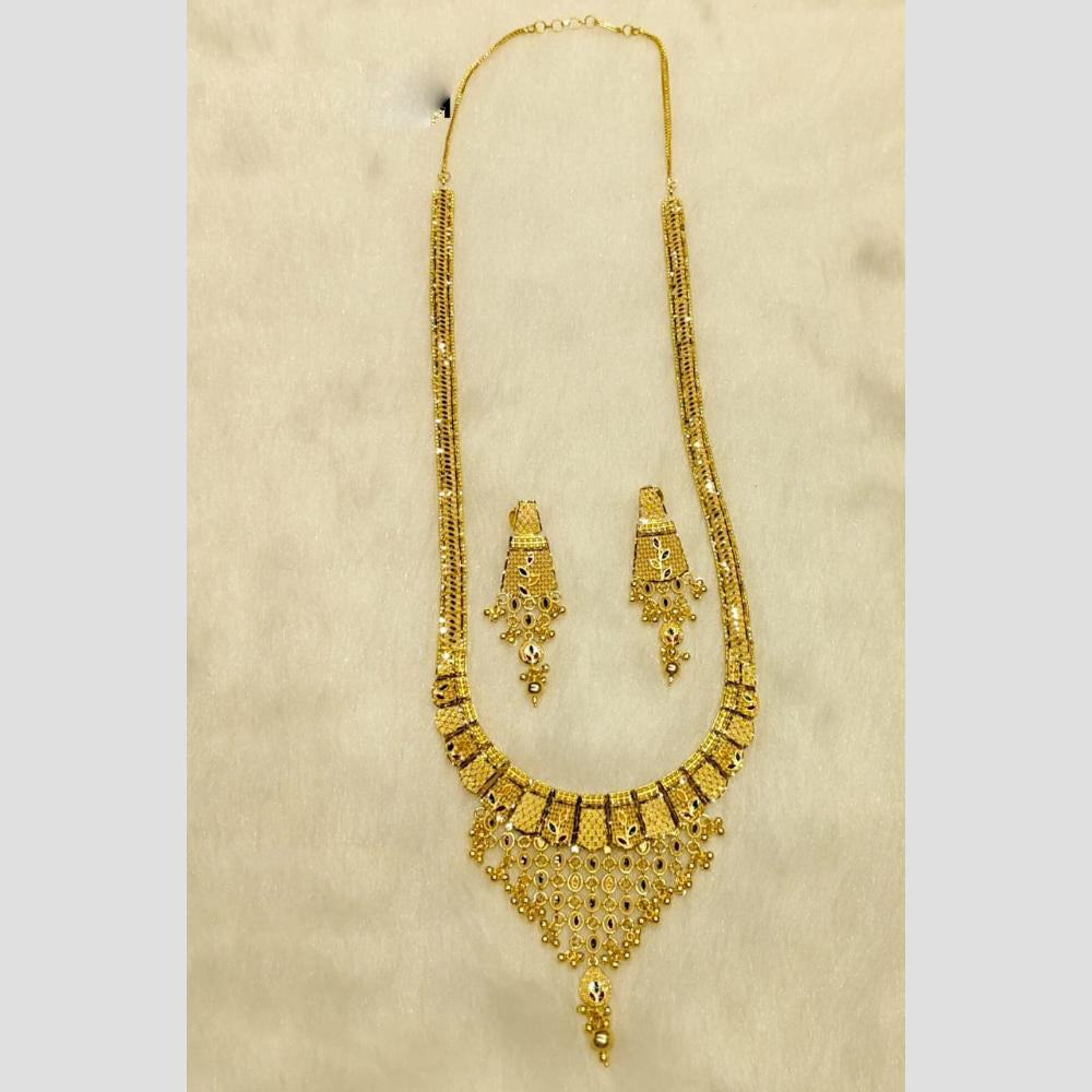 Sunrise Gold Forming Long Necklace Set