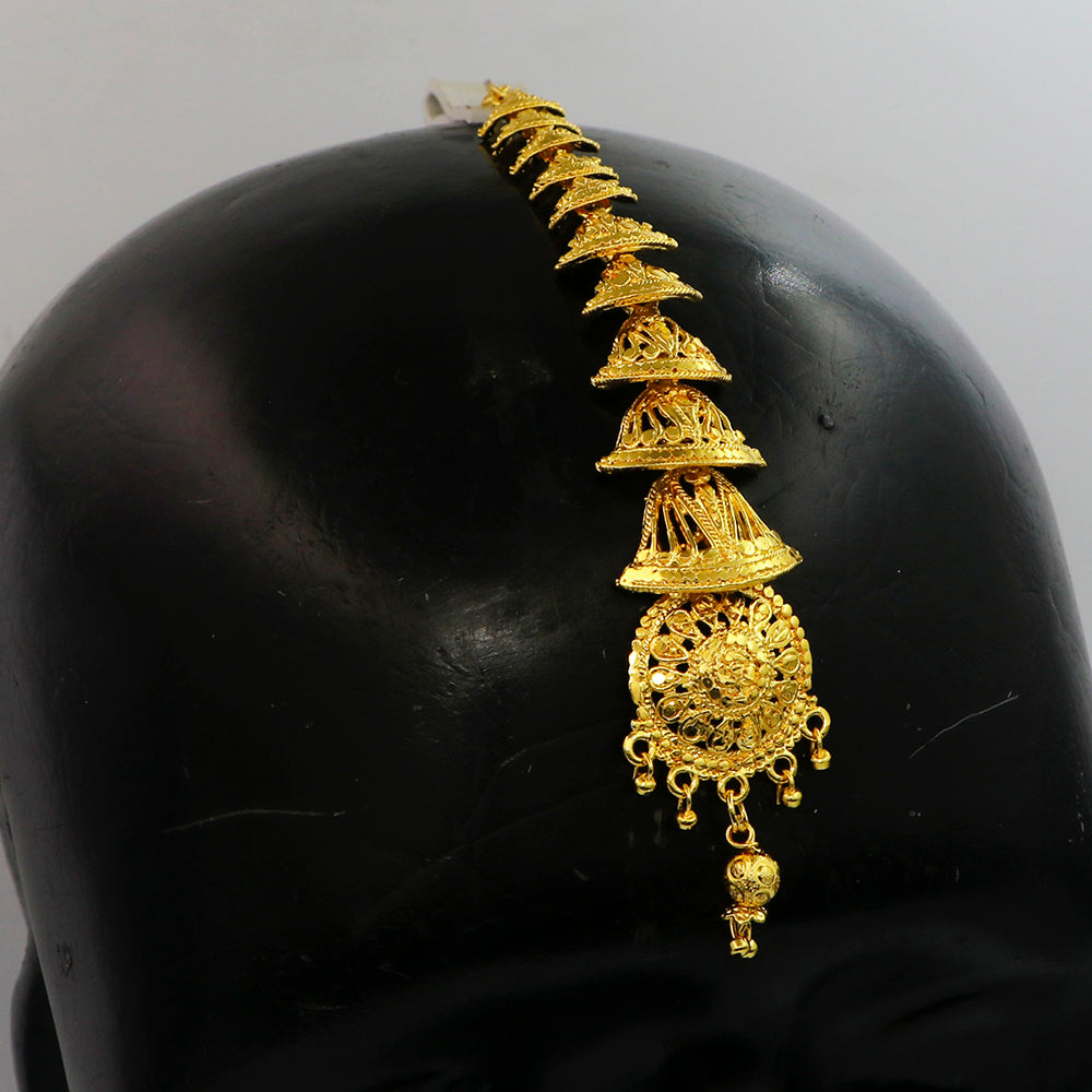 Mahavir Dye Gold Plated Maangtikka