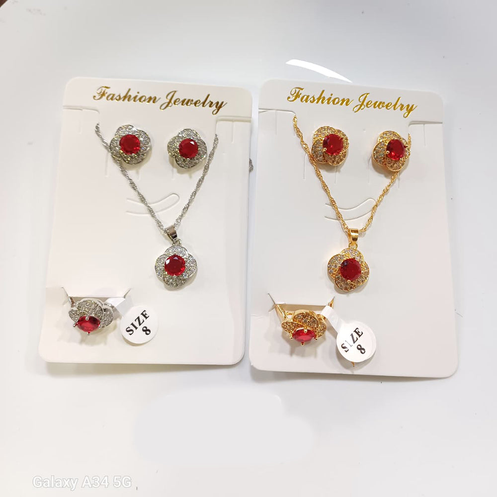 Tarohi Jewels Crystal Stone Combo Set