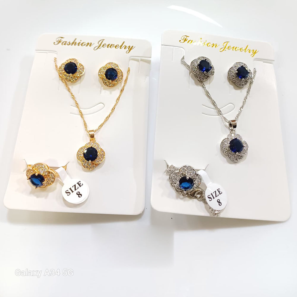 Tarohi Jewels Crystal Stone Combo Set