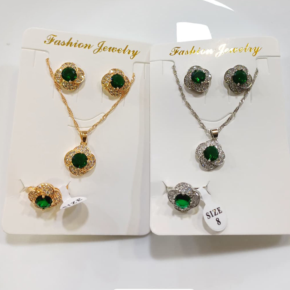 Tarohi Jewels Crystal Stone Combo Set