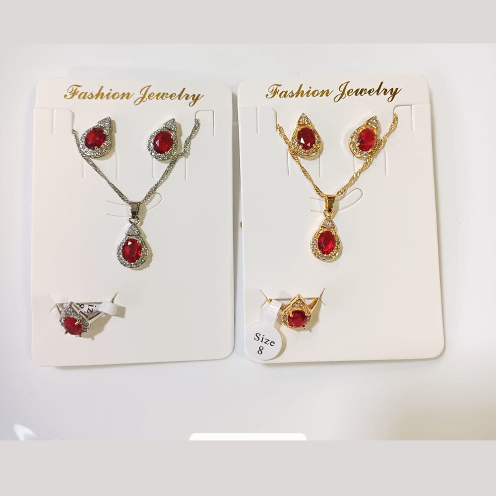 Tarohi Jewels Crystal Stone Combo Set