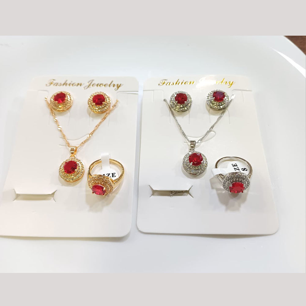 Tarohi Jewels Crystal Stone Combo Set