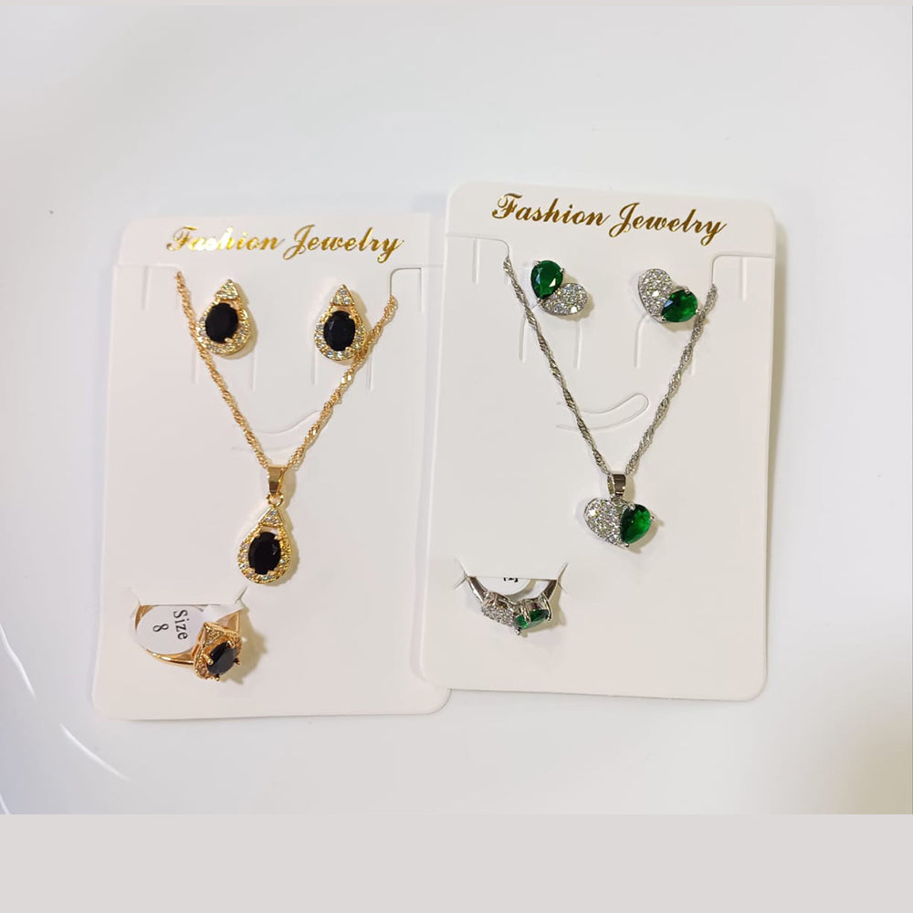 Tarohi Jewels Crystal Stone Combo Set