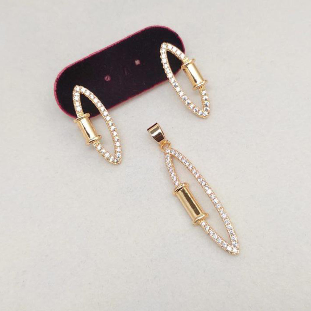 Aamrapali Elegant Austrian Stone Pendant Set