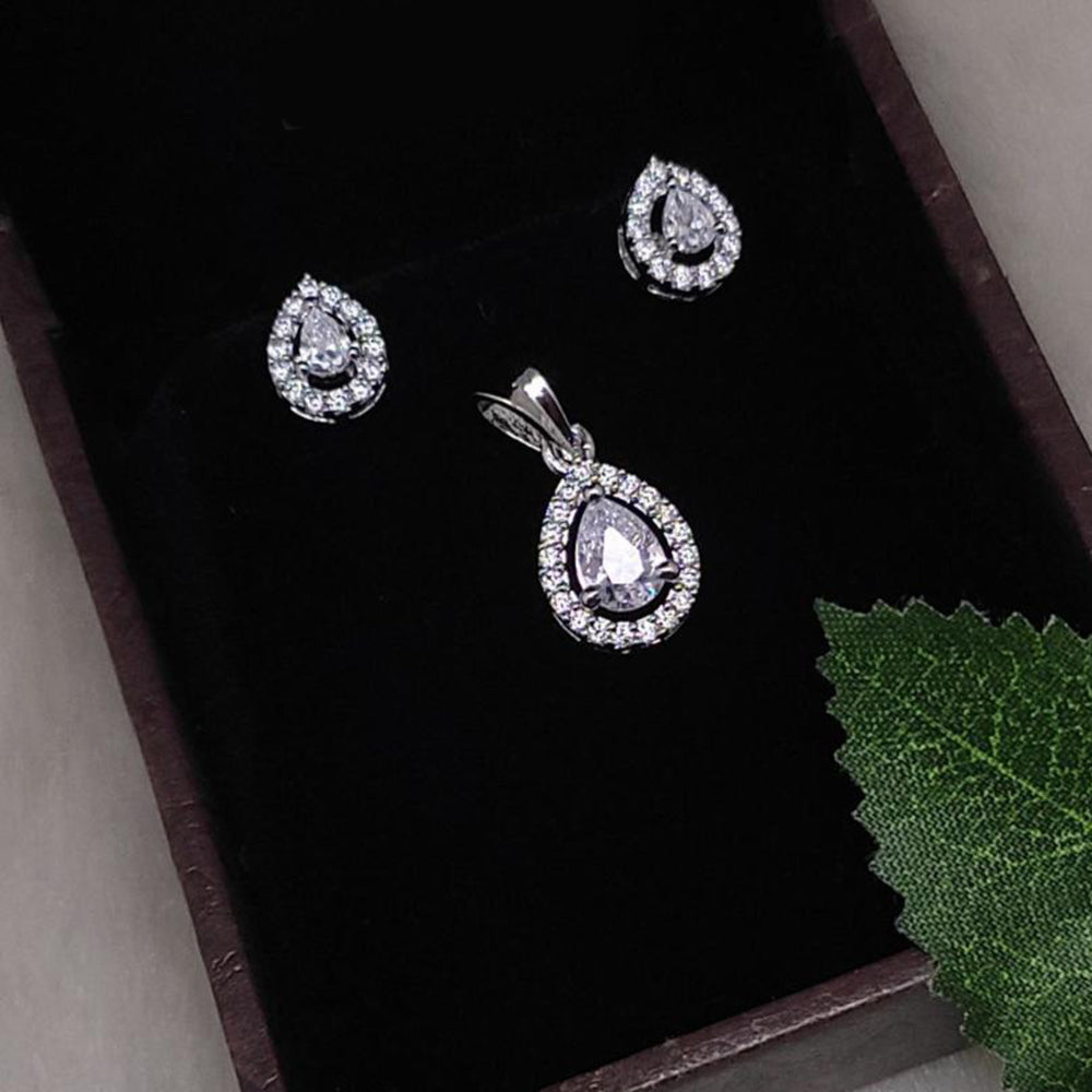 Aamrapali Elegant Austrian Stone Pendant Set