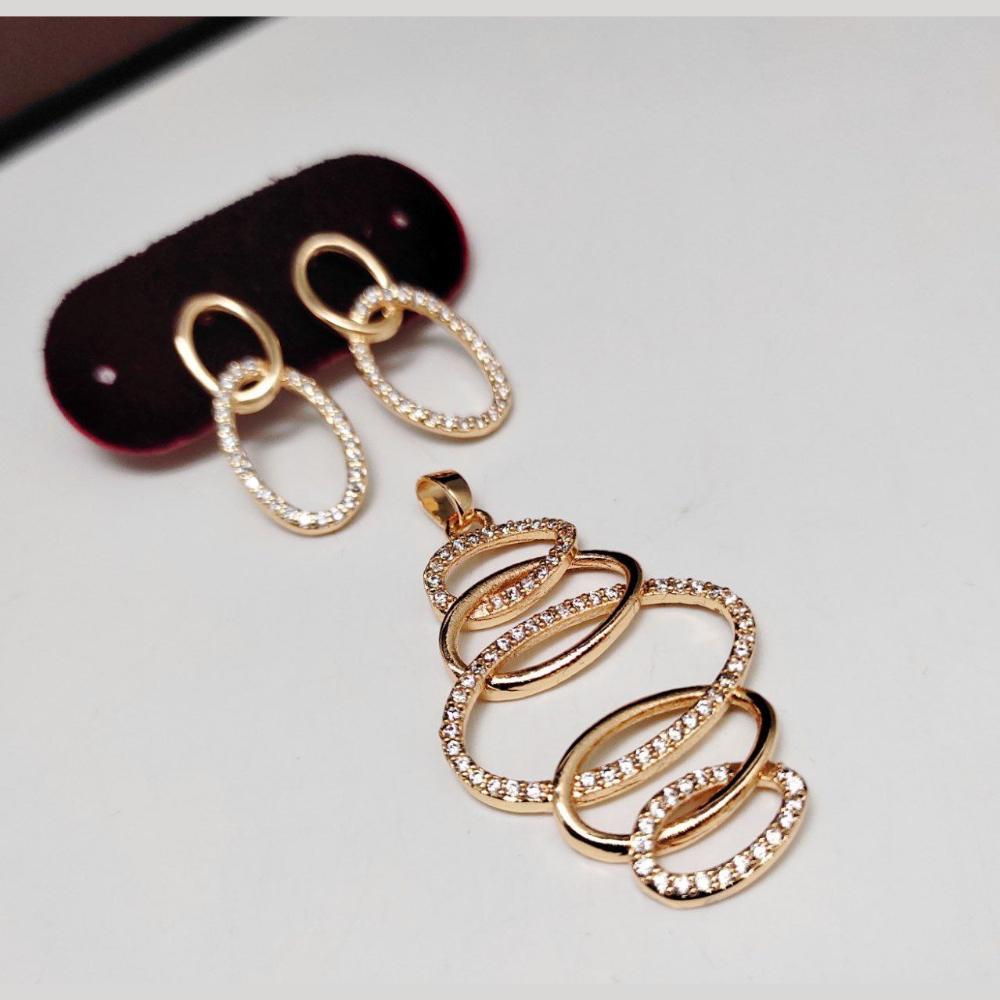 Aamrapali Elegant Austrian Stone Pendant Set