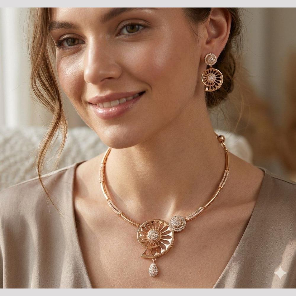 Aamrapali Luxe Austrian Stone Necklace Set