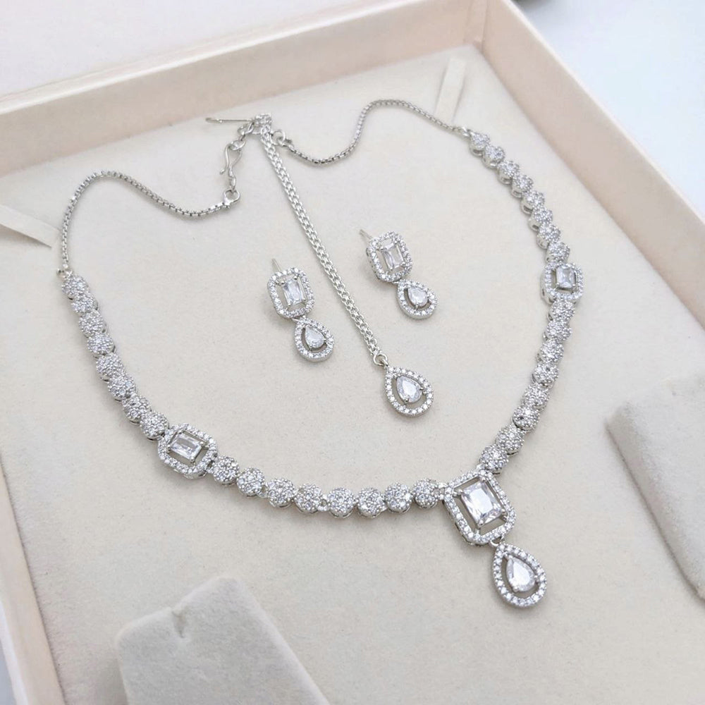 Aamrapali Sparkling American Daimond Neckalce Set