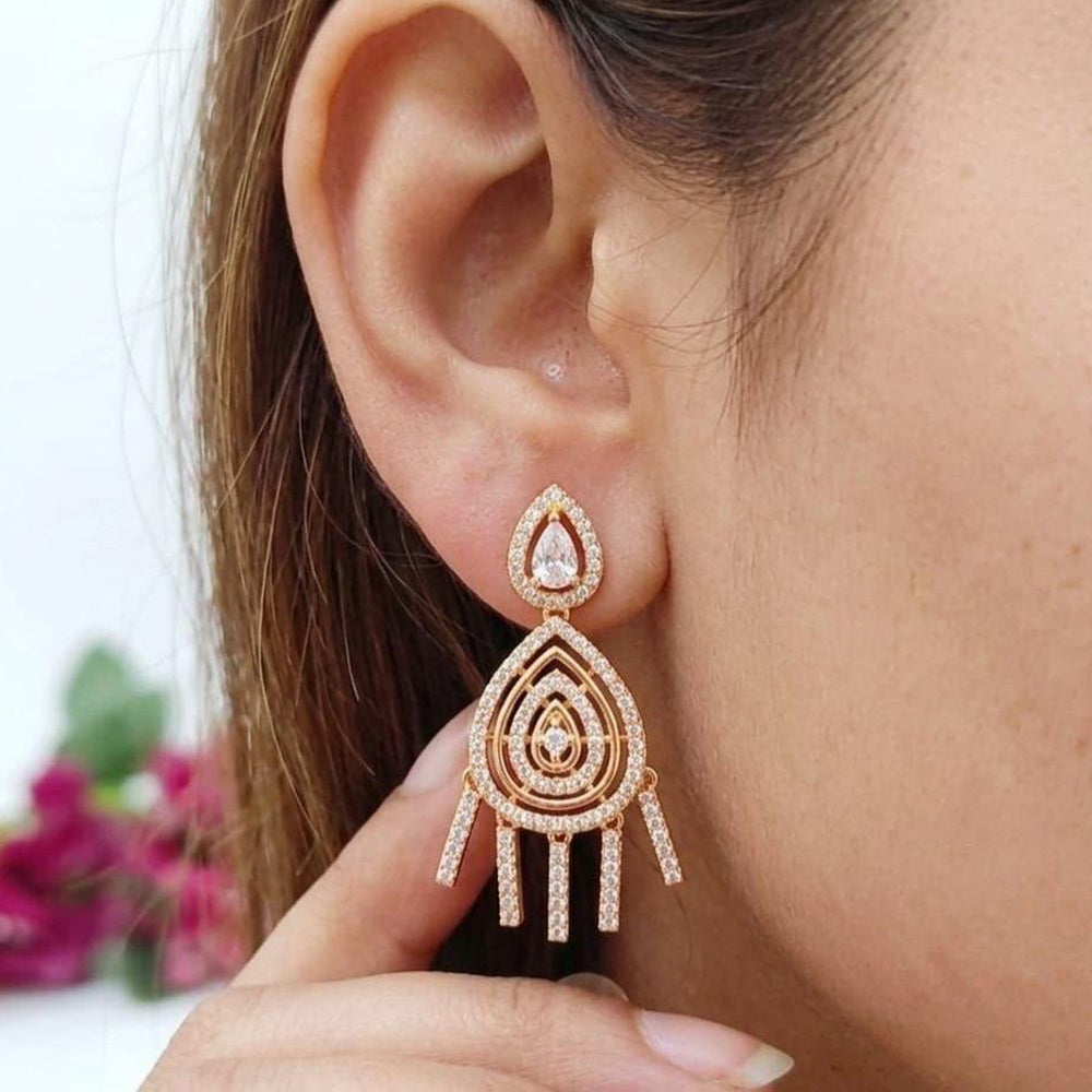 Aamrapali Elegant American Diamond Hanging Earrings
