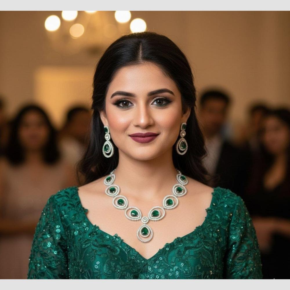 Aamrapali Elegant American Daimond Necklace Set