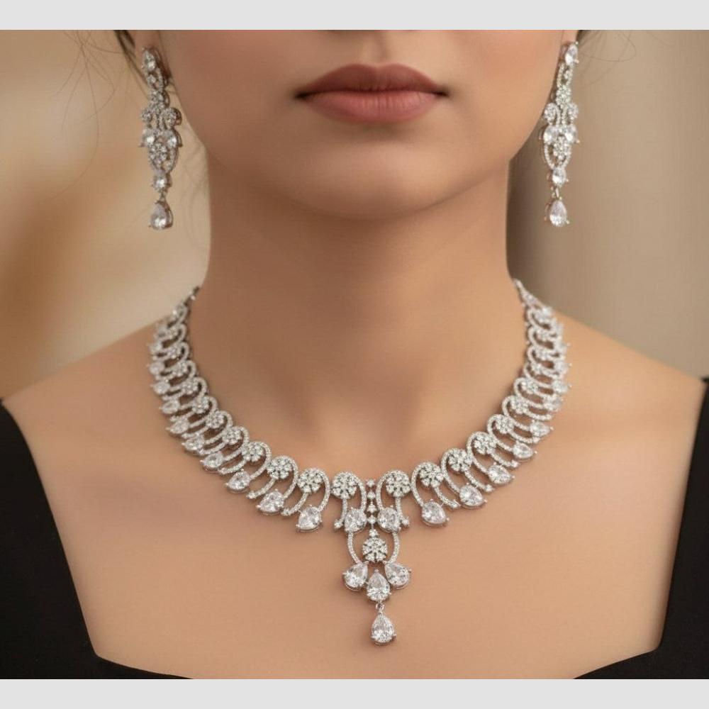 Aamrapali Elegant American Daimond Necklace Set
