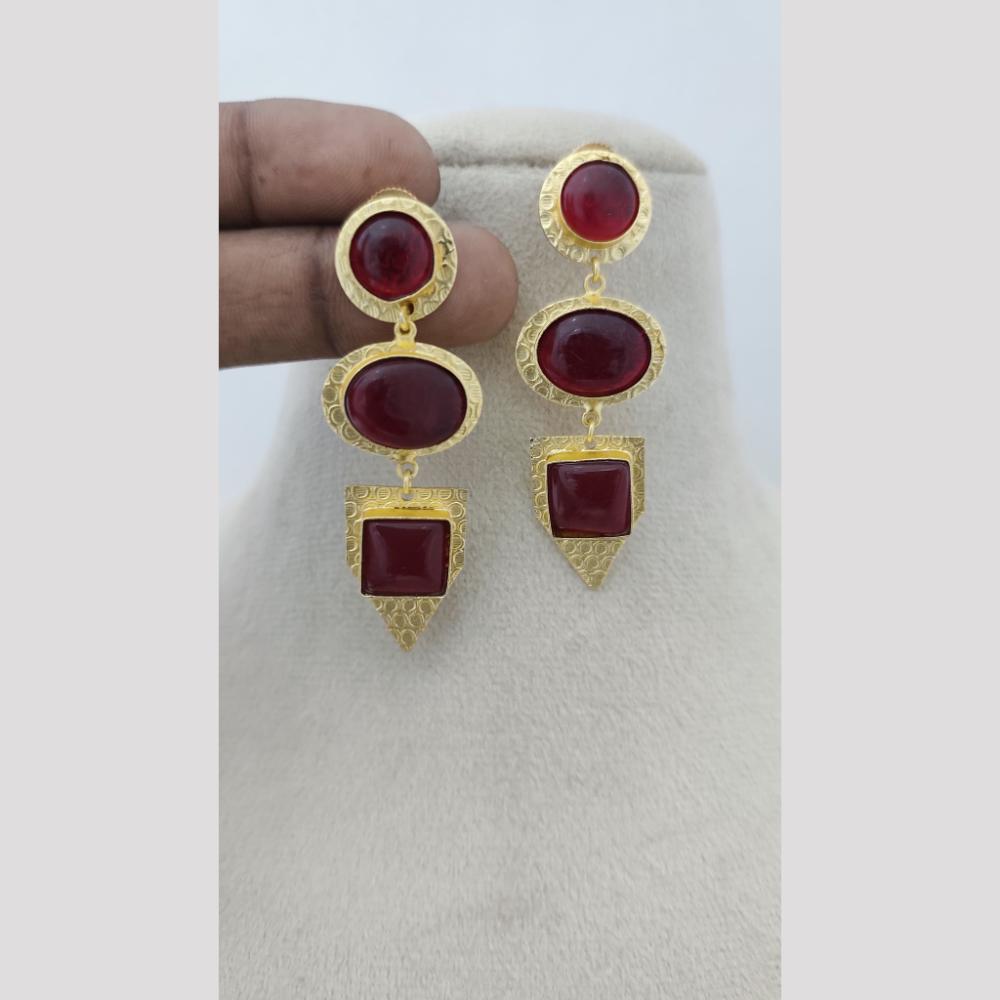 Marudhar Creations Textured Geometric Cascade Earrings