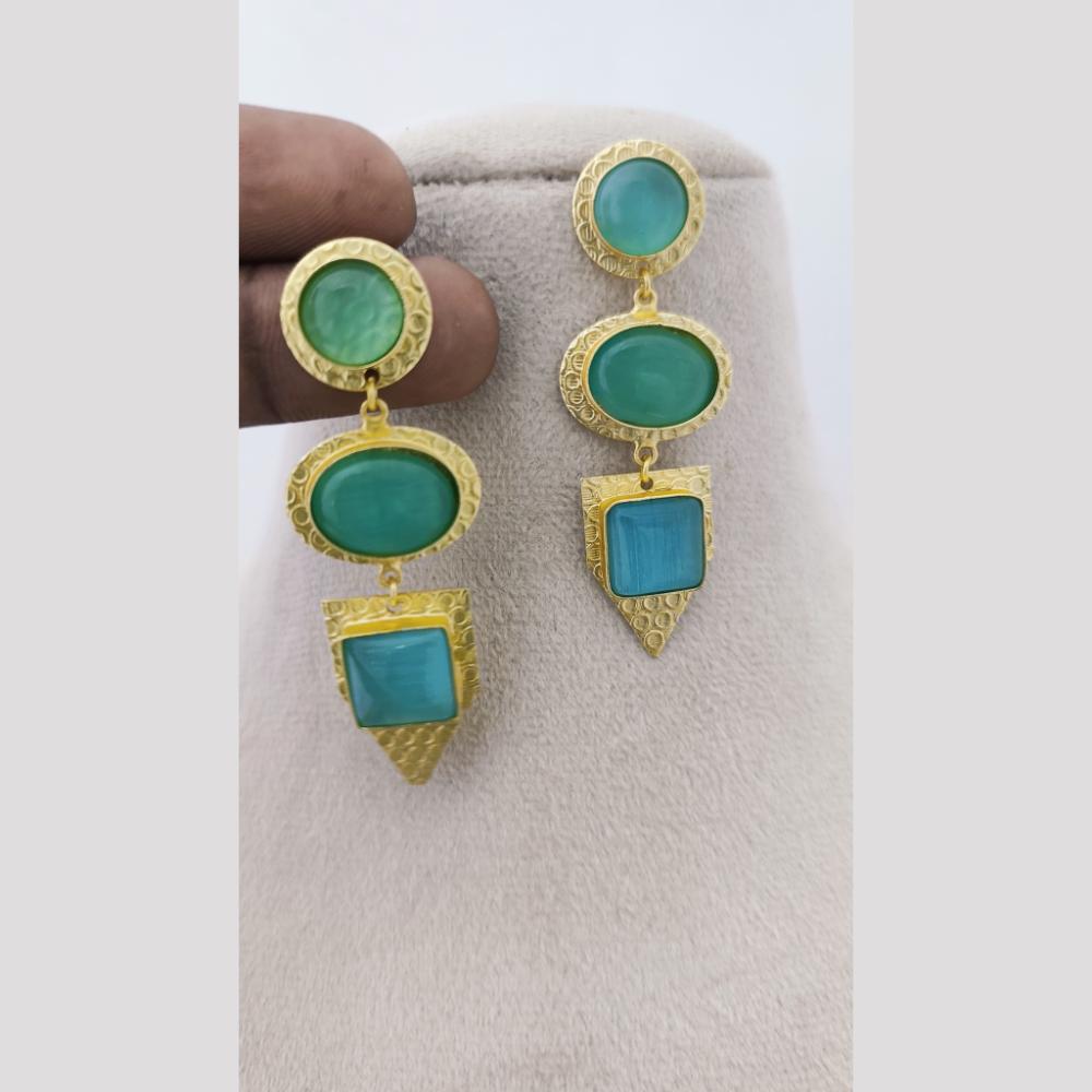 Marudhar Creations Textured Geometric Cascade Earrings