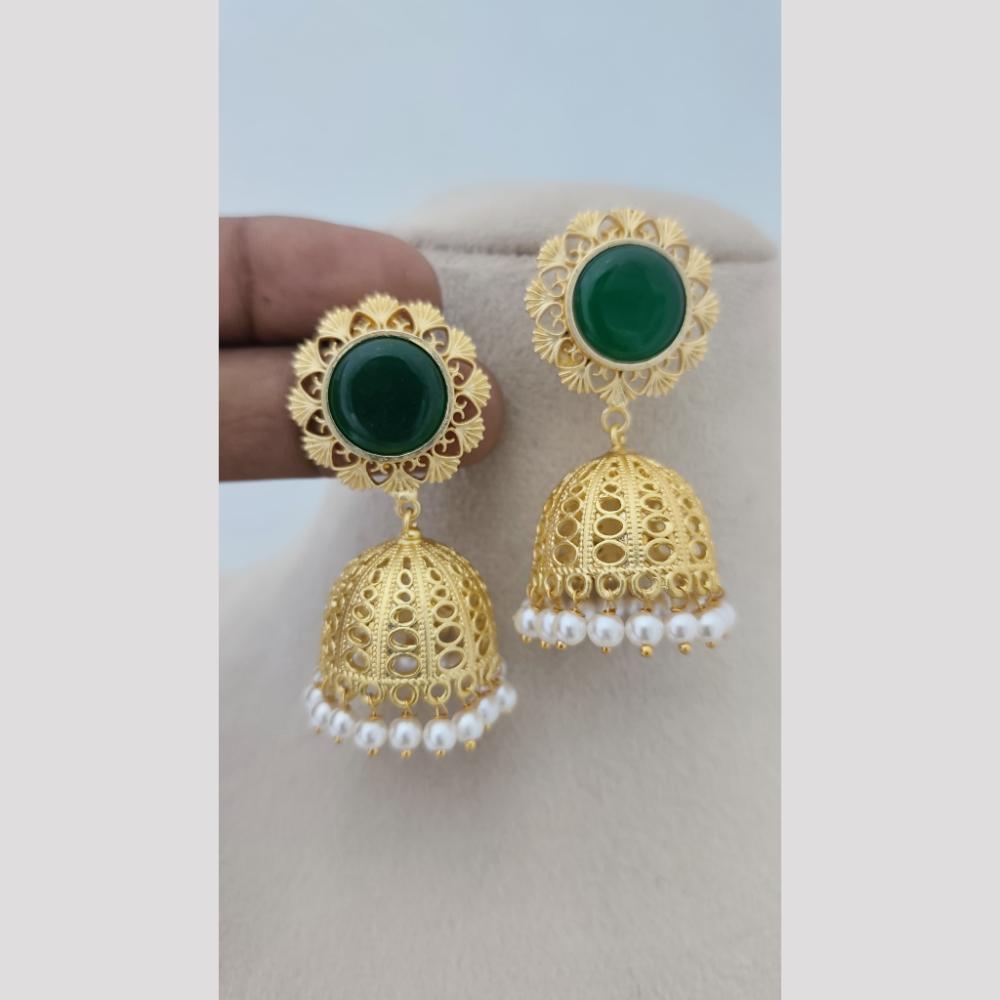 Marudhar Creations Ethereal Lattice Pearl Jhumkas