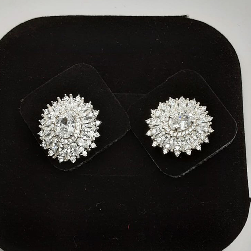 Runa Works 925 Sterling  Silver AD Stud Earrings