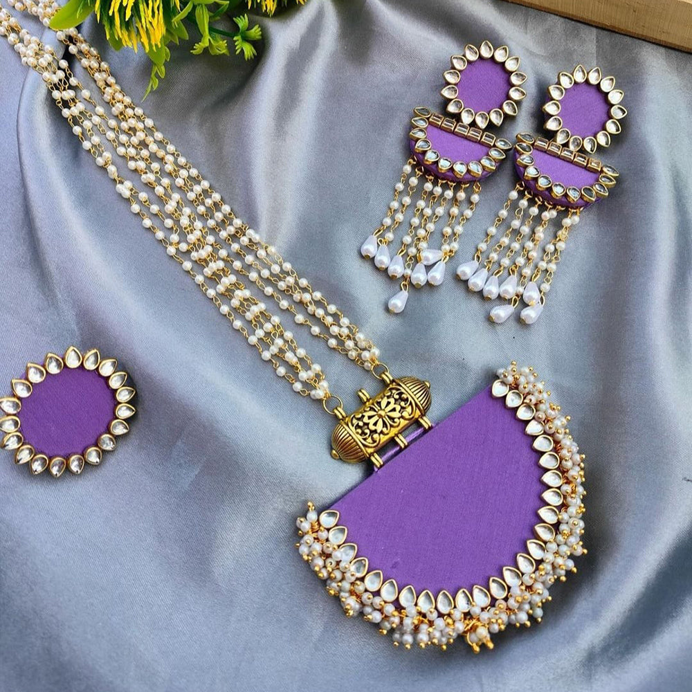 Bajana Lifestyle Gold Plated Pearl Handmade Necklace Set