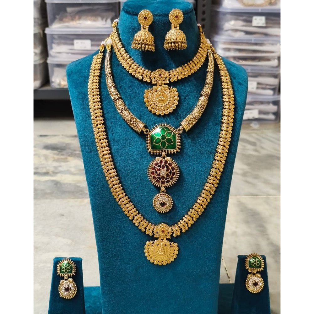 Joyful Jewel Art Heritage Style Matte Pota Stone Temple Collection Combo Set