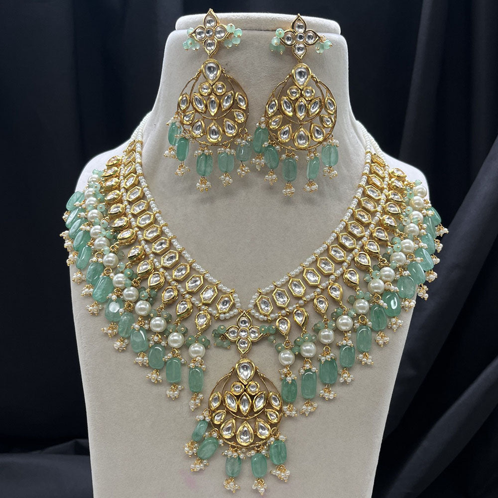 Amoliya Jewels Polki Kundan Rani Necklace Set