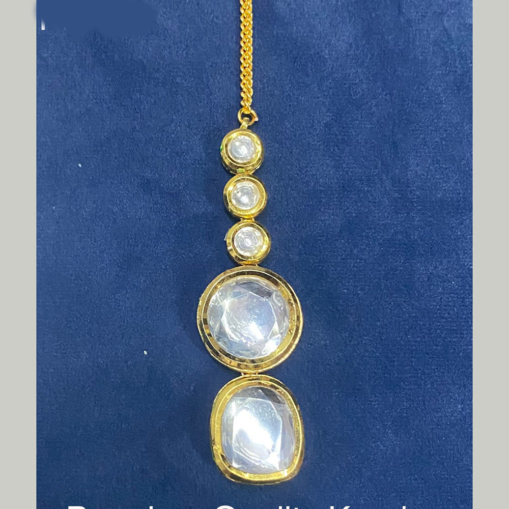 Amoliya Jewels Gold Plated Kundan Maangtikka