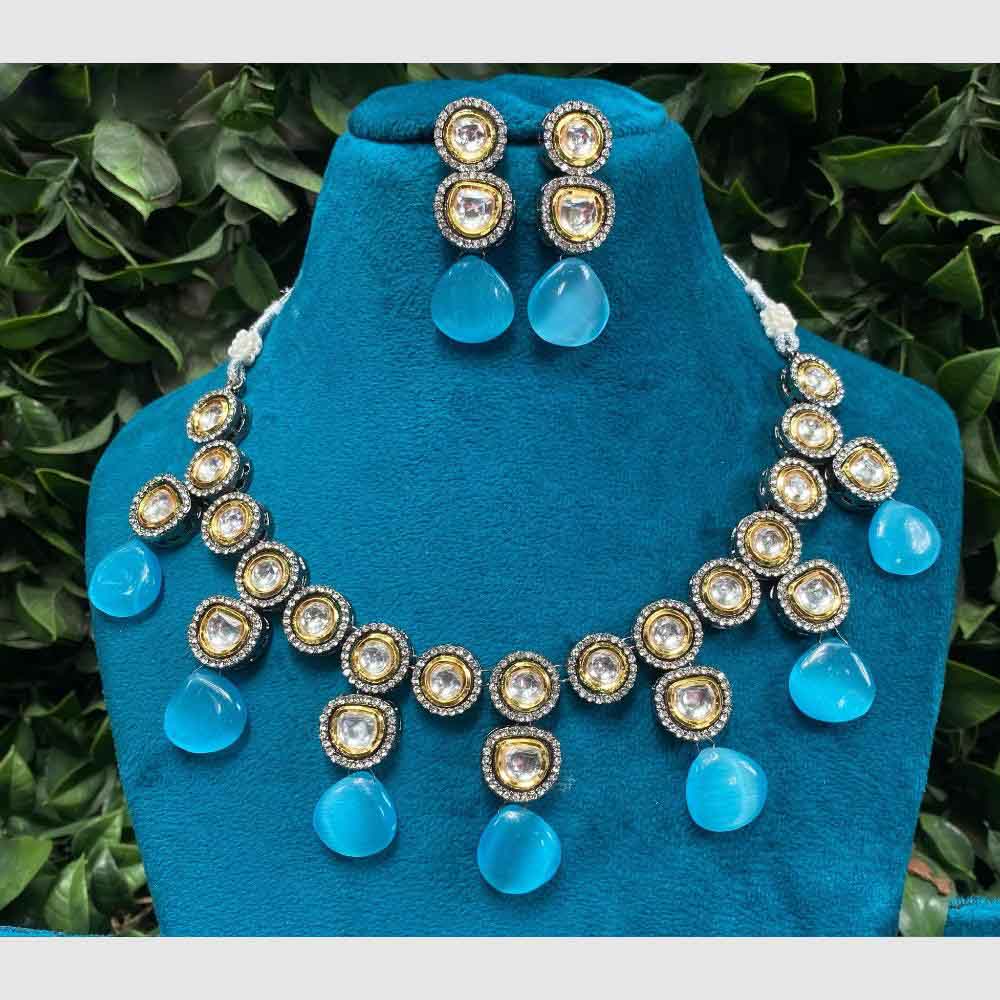 Amoliya Jewels Polki Kundan Necklace Set