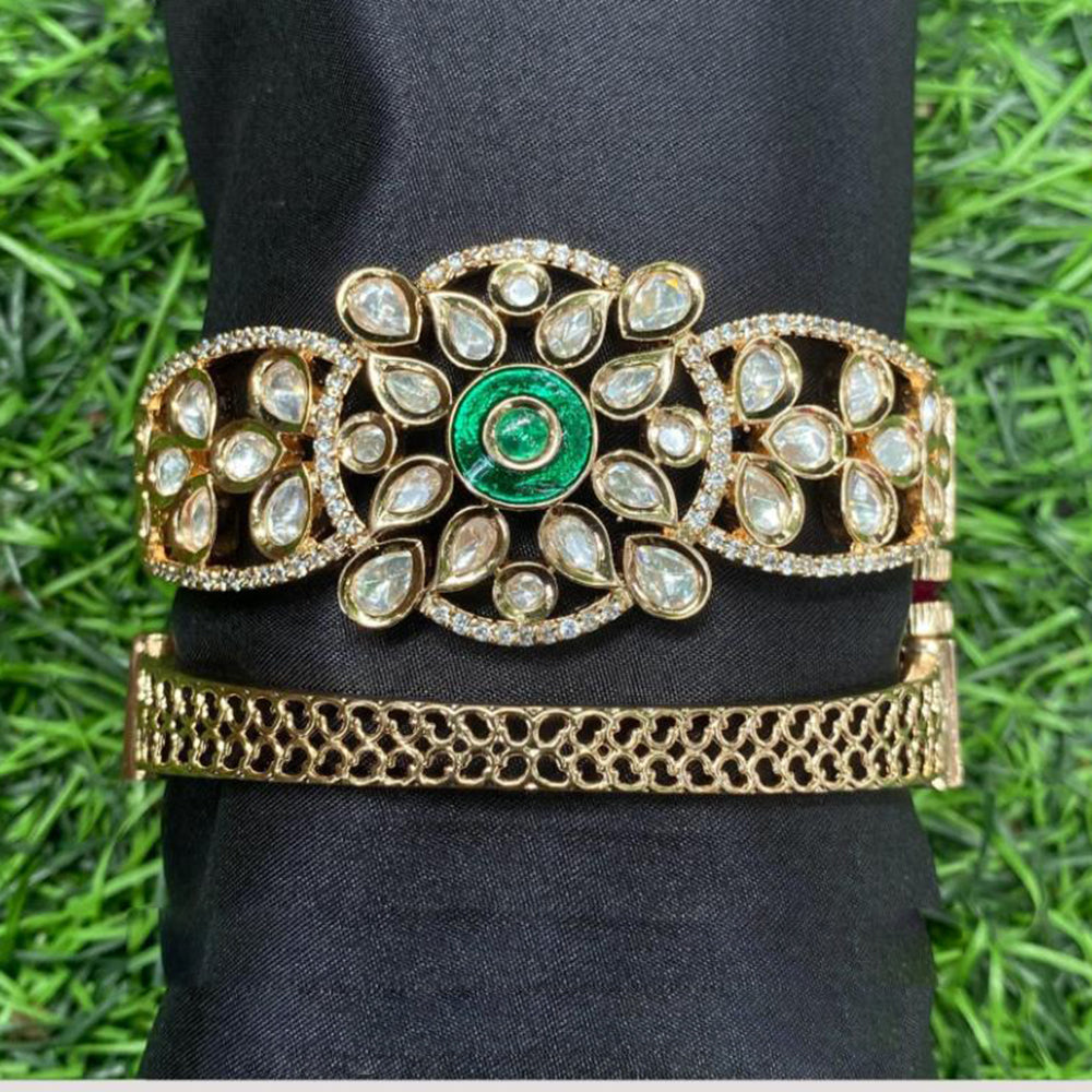 Amoliya Jewels Gold Plated Kundan Stone Kada