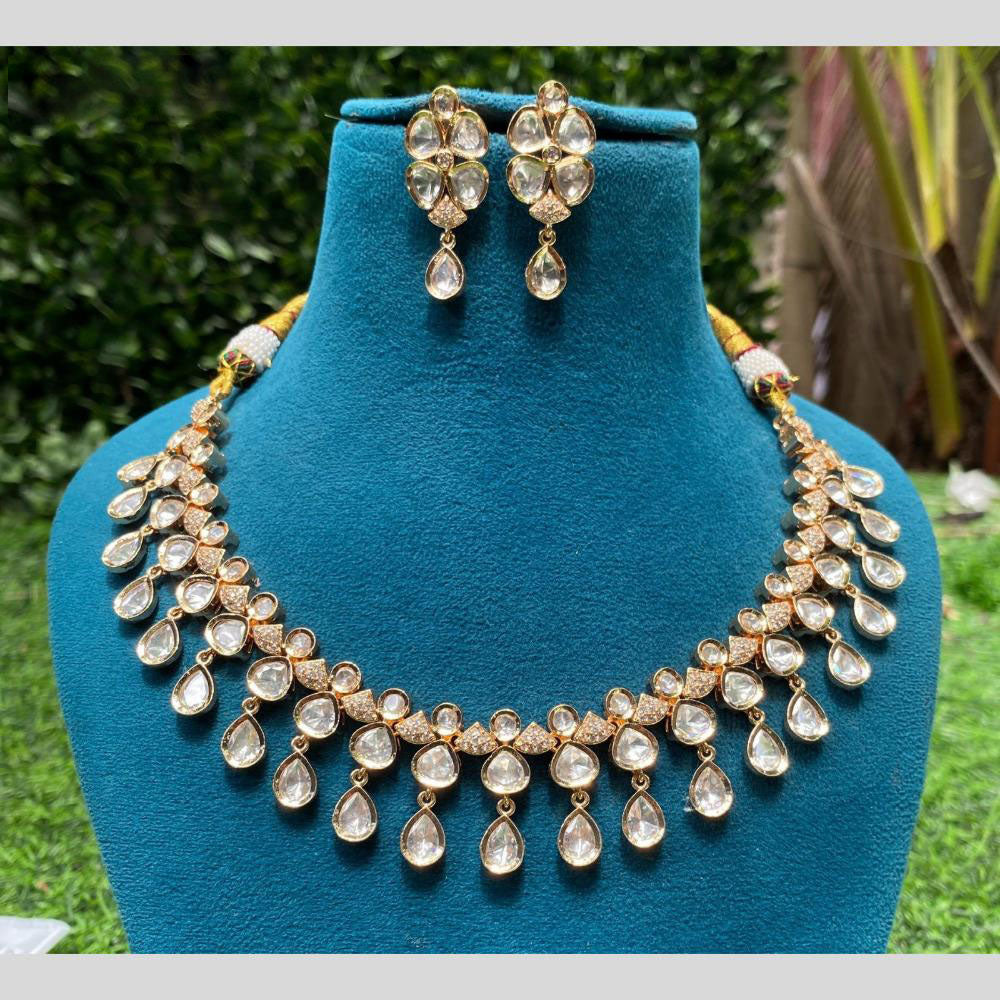 Amoliya Jewels Polki Kundan Elegant Necklace Set