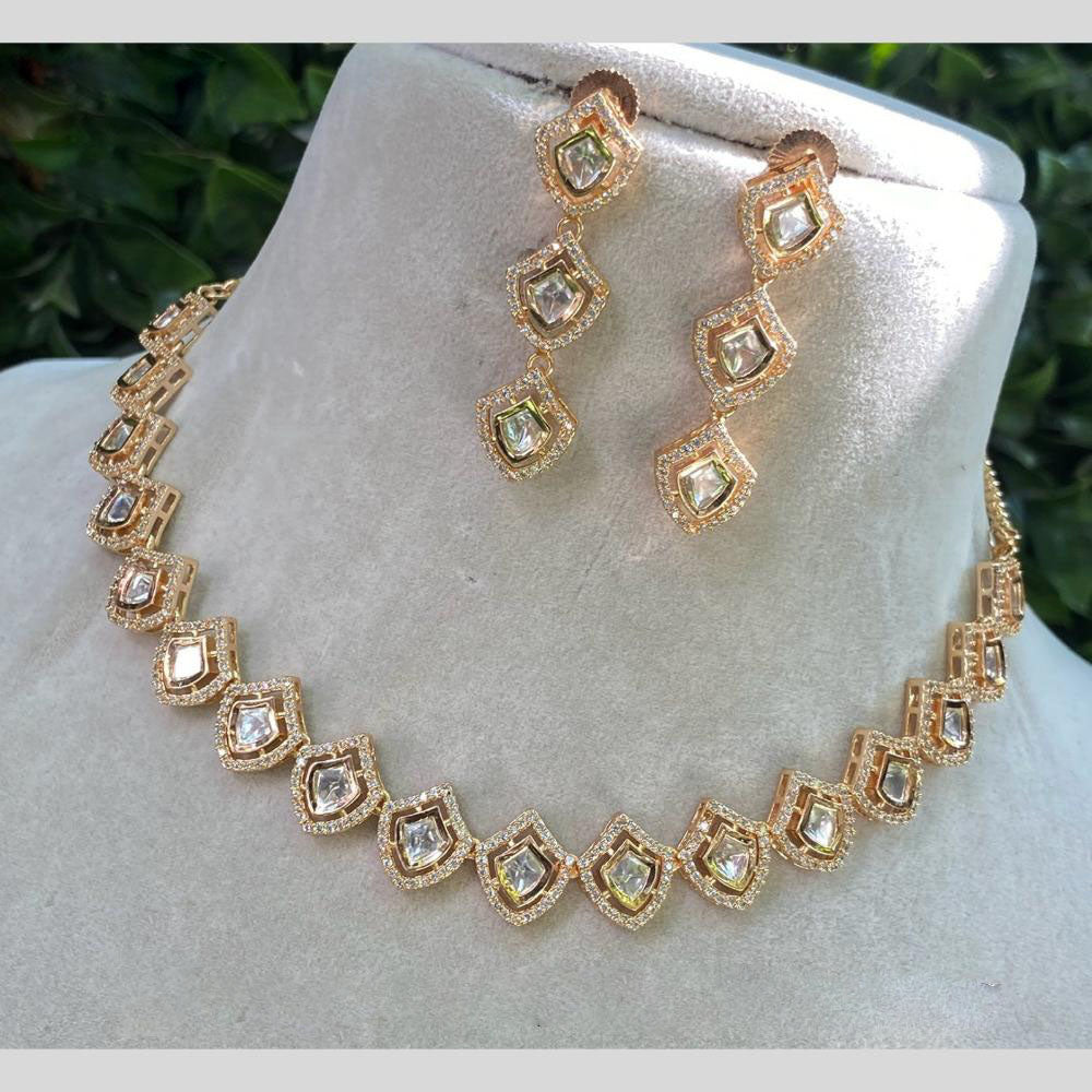 Amoliya Jewels Polki Kundan Elegant Necklace Set