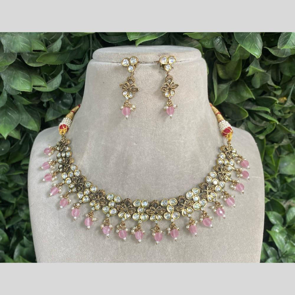 Amoliya Jewels Kundan & Beads Necklace Set