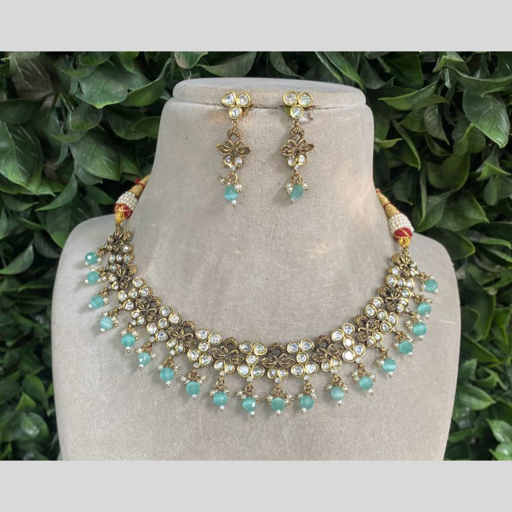 Amoliya Jewels Kundan & Beads Necklace Set