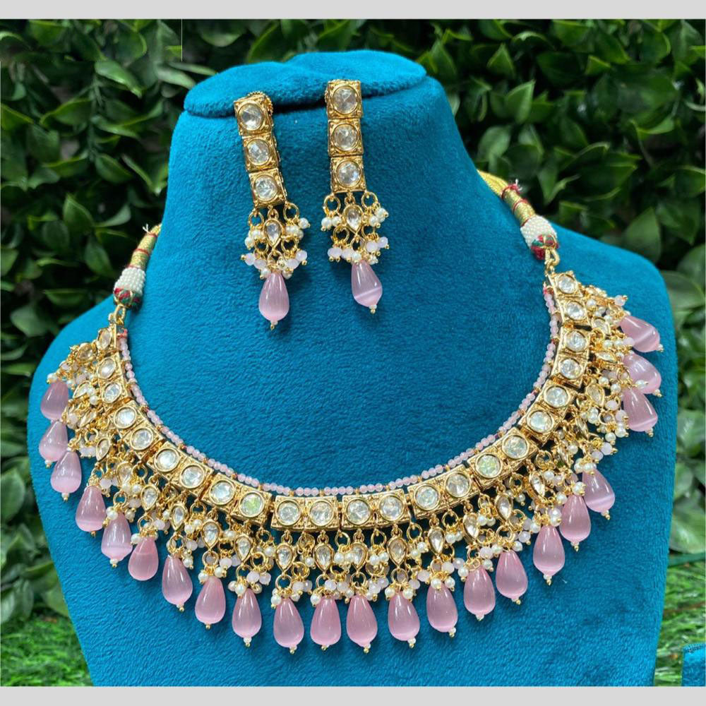 Amoliya Jewels Elegant Polki Kundan Necklace Set