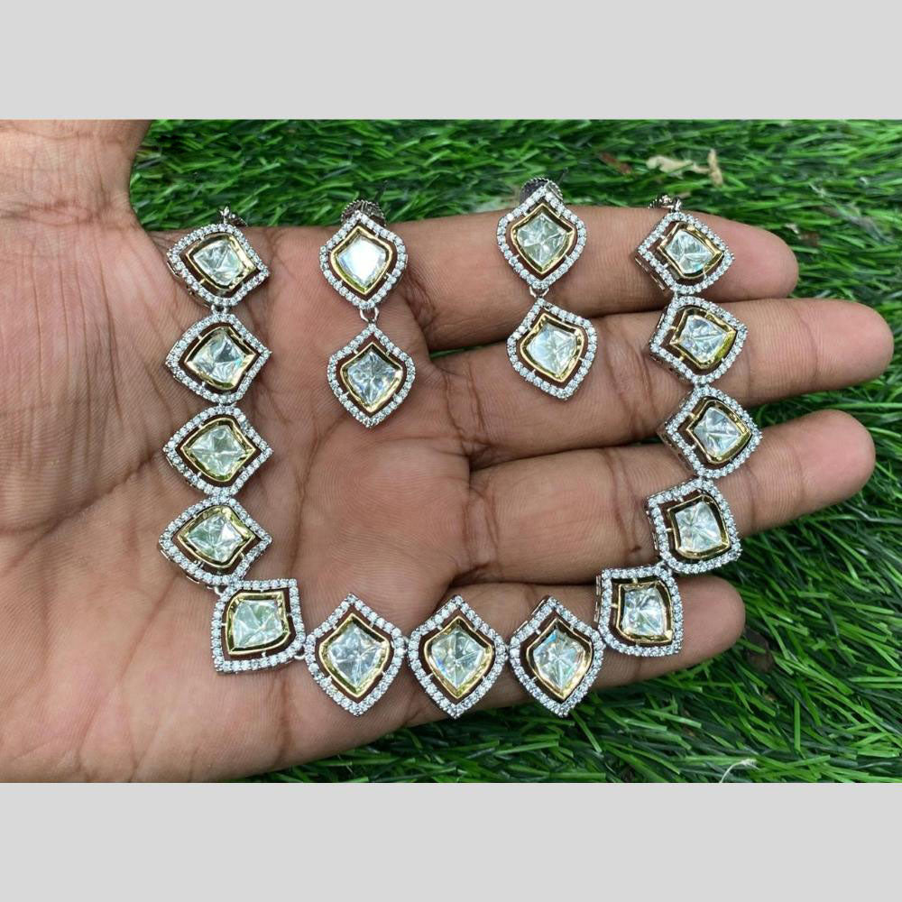 Amoliya Jewels Polki Kundan Necklace Set