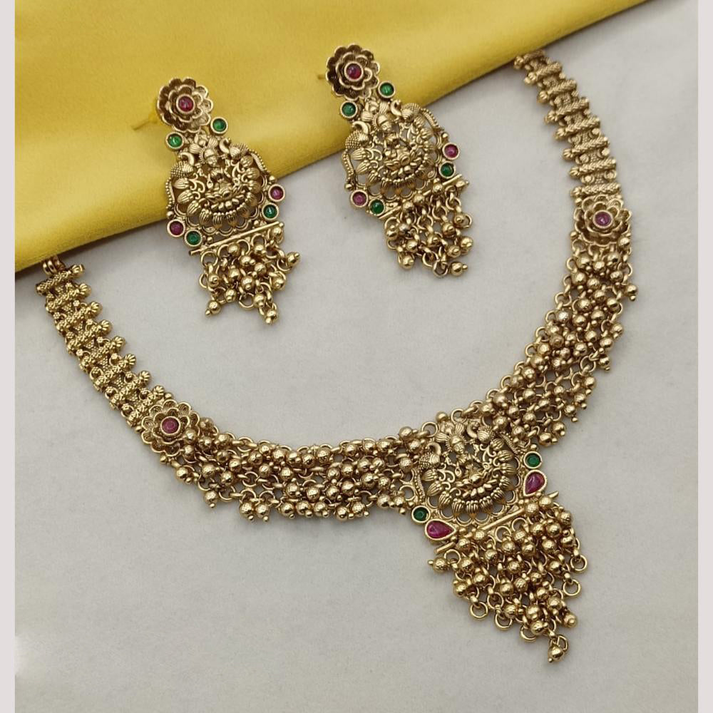 Amoliya Jewels Divine Drape Heritage Jewelry Necklace Set