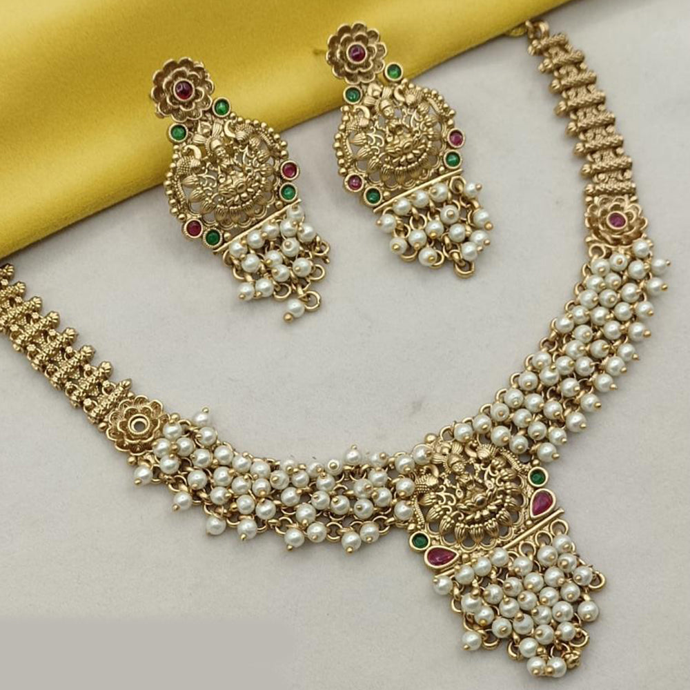 Amoliya Jewels Divine Drape Heritage Jewelry Necklace Set